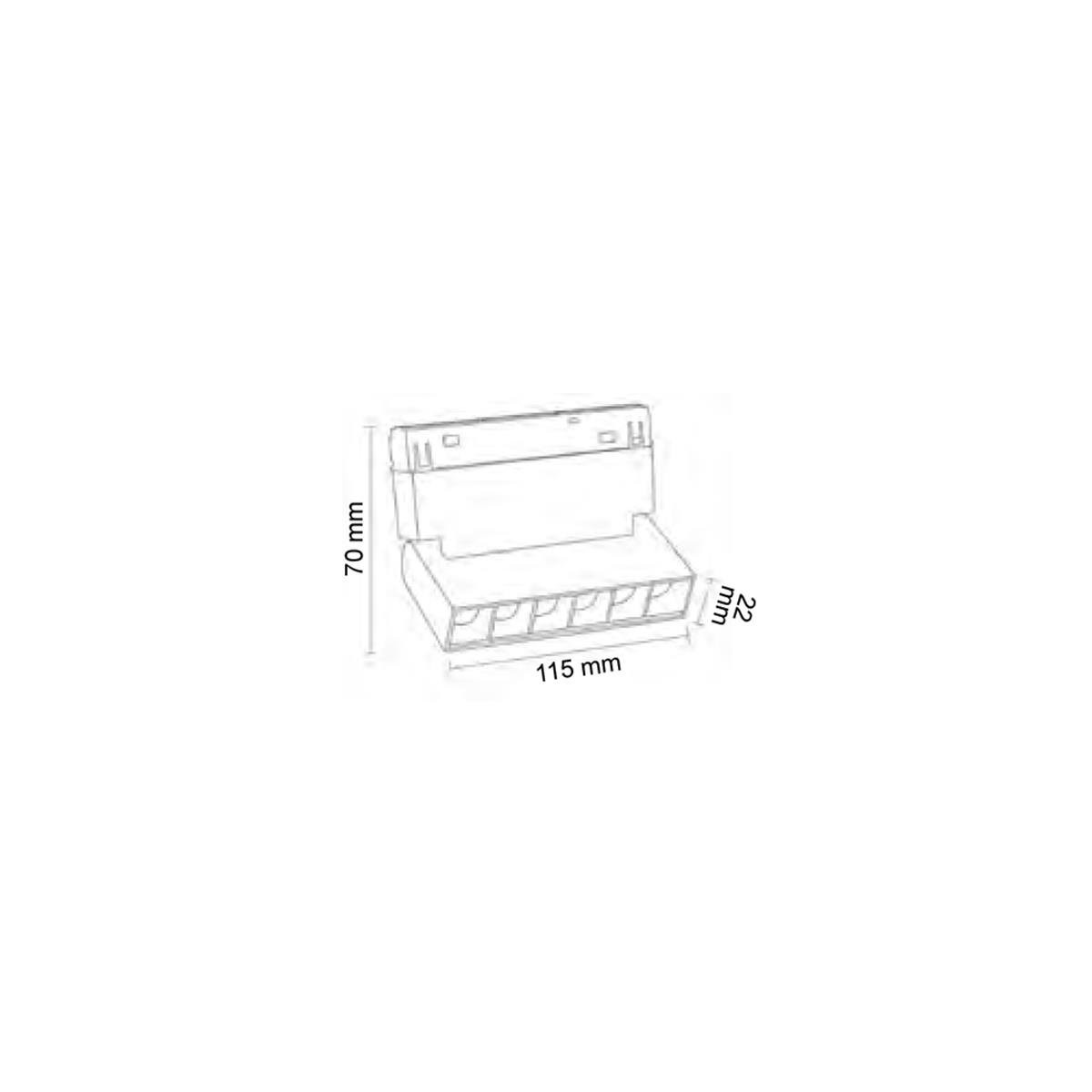 Forlife Siyah Kompakt Lensli Hareketli Magnet Armatür 6W 3200k Gün Işığı FL-6621