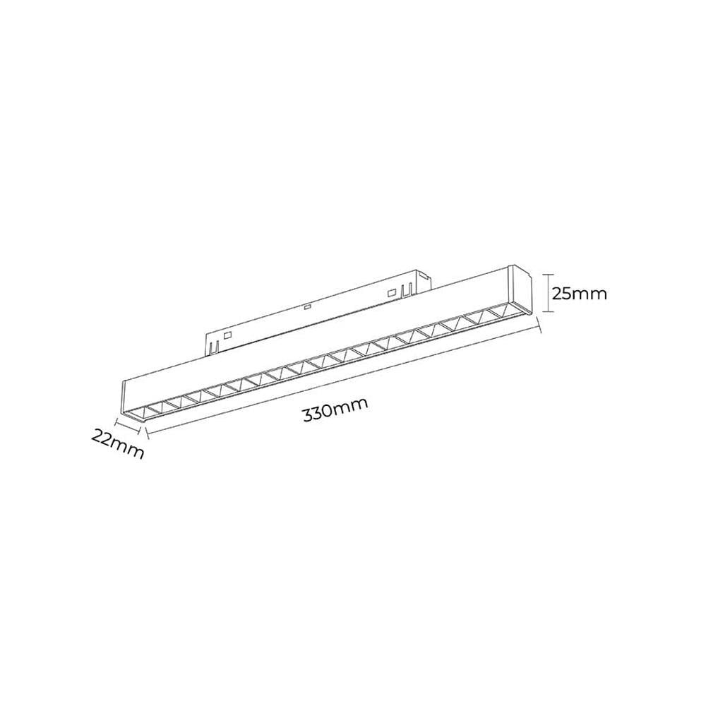 Forlife Beyaz Lensli Magnet Armatür 18W 4000K Ilık Beyaz FL-5513 W