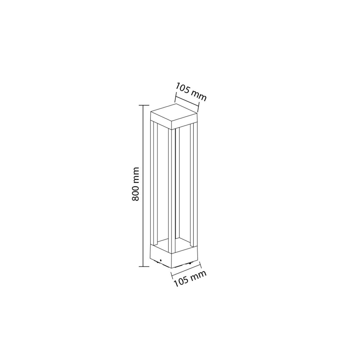 Forlife Bollard Bahçe Armatürü Söğüt 80cm 12W 3200k Gün Işığı FL-1790