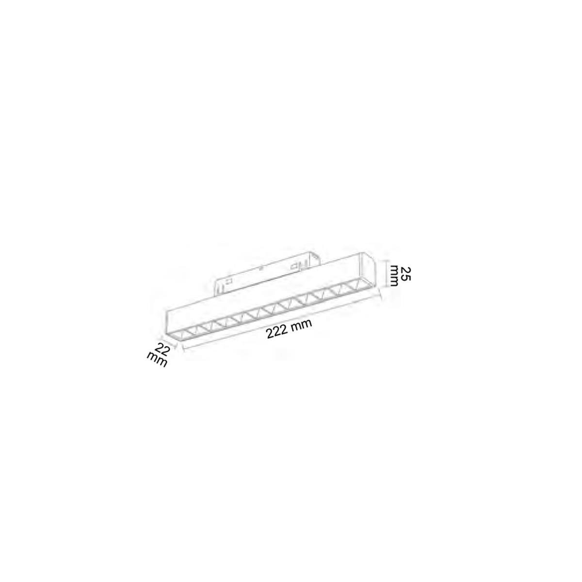 Forlife Siyah Kompakt Lensli Magnet Armatür 12W 3200k Gün Işığı FL-6612