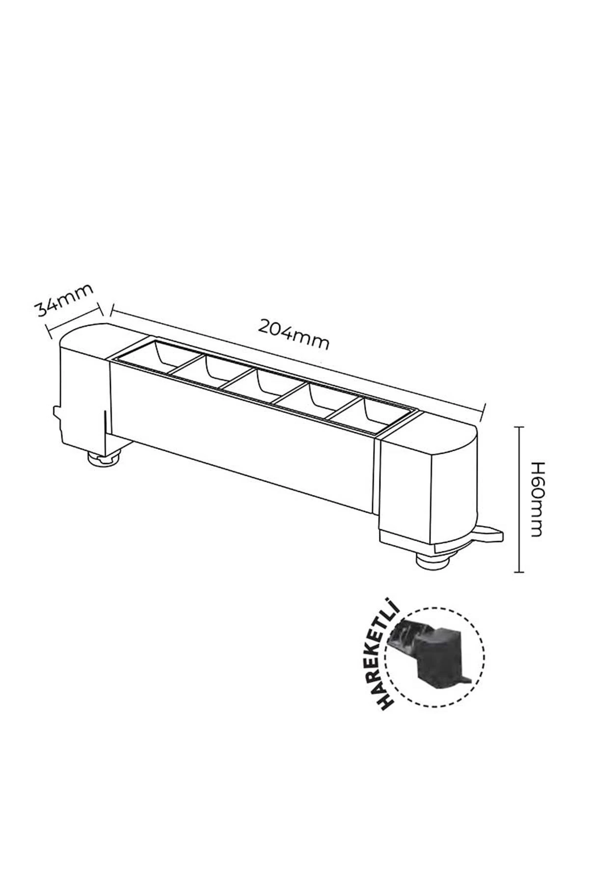 Forlife Siyah Kasa Siyah Lensli Ray Armatürü 10W 4000K Ilık Beyaz Fl-5581 Sb
