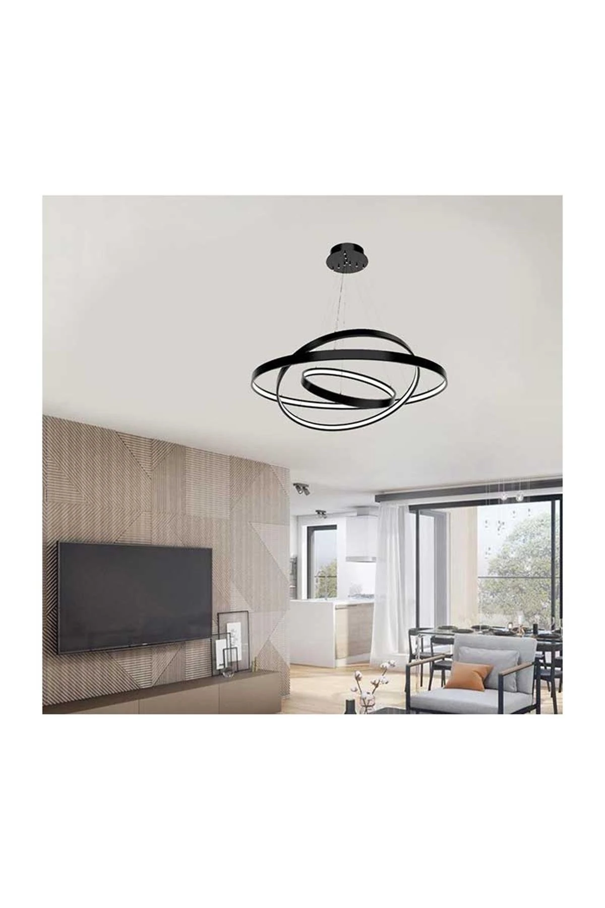 Forlife Linear Armatür 40-60-80Cm Yuvarlak Satürn 110W 3200K Gün Işığı Fl-99081