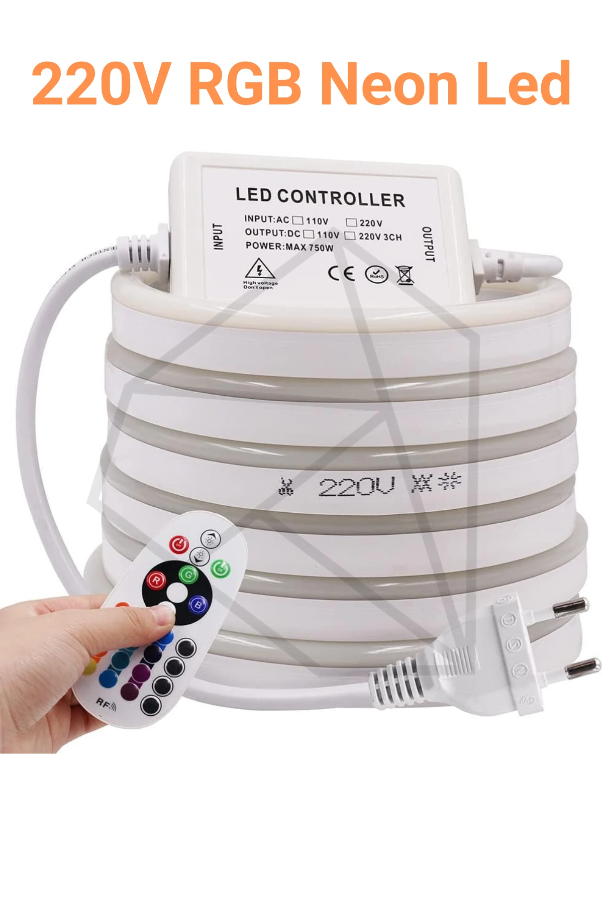 220e Led 220 Volt RGB Neon Led | IP65 | Ema Dükkan