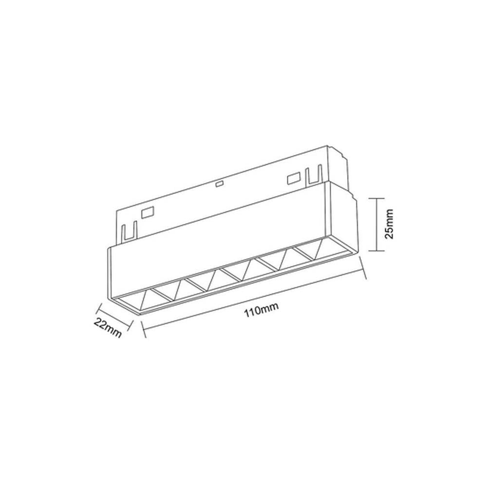 Forlife Beyaz Lensli Dimlenebilir Magnet Armatür 6W 3200K Gün Işığı FL-5511 WD