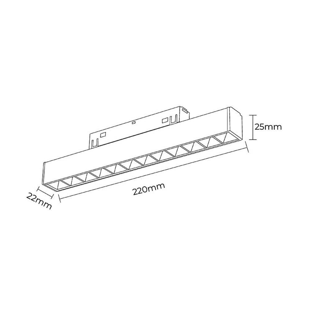 Forlife Beyaz Lensli Magnet Armatür 12W 4000K Ilık Beyaz FL-5512 W