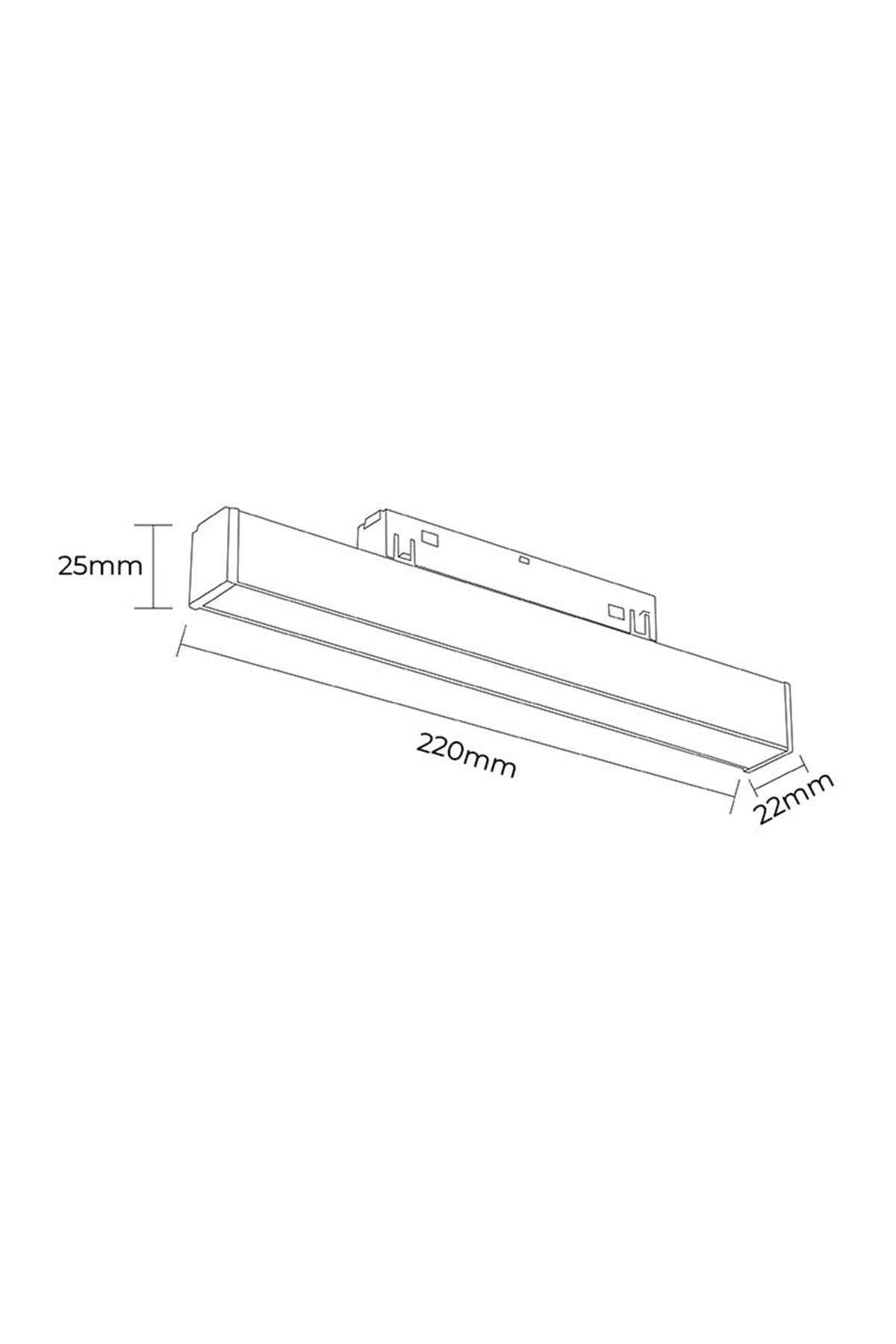 Forlife Opak Difüzörlü Magnet Armatür 10W 4000K Ilık Beyaz Fl-5501