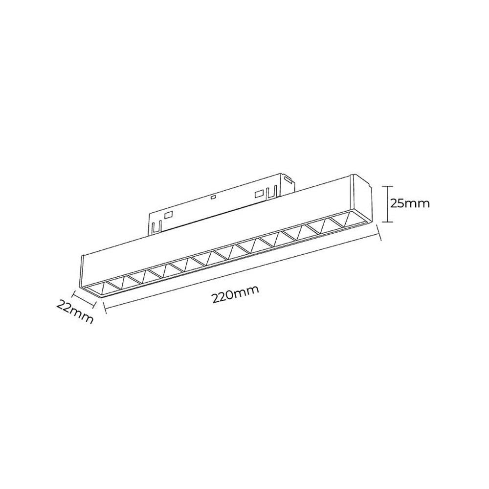 Forlife Siyah Lensli Magnet Armatür 12W 4000K Ilık Beyaz FL-5512