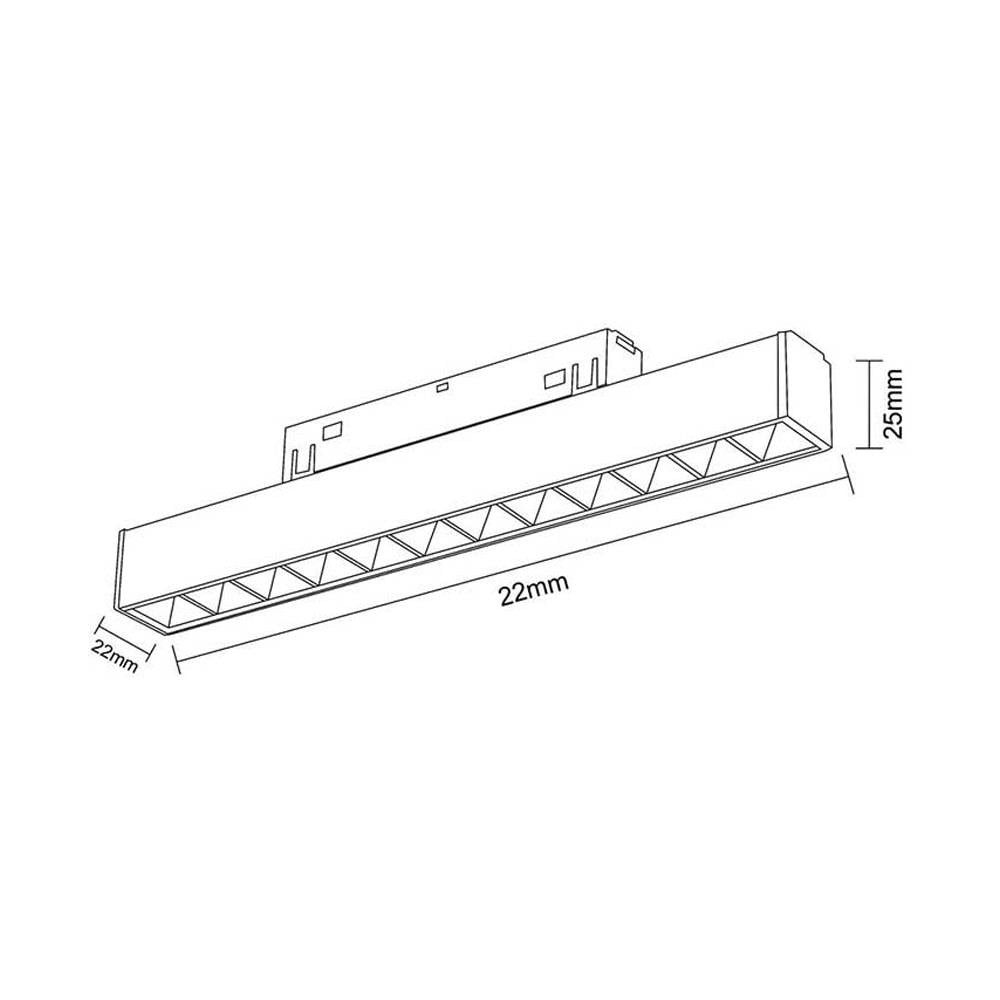 Forlife Beyaz Lensli Dimlenebilir Magnet Armatür 12W 4000K Ilık Beyaz FL-5512 WD
