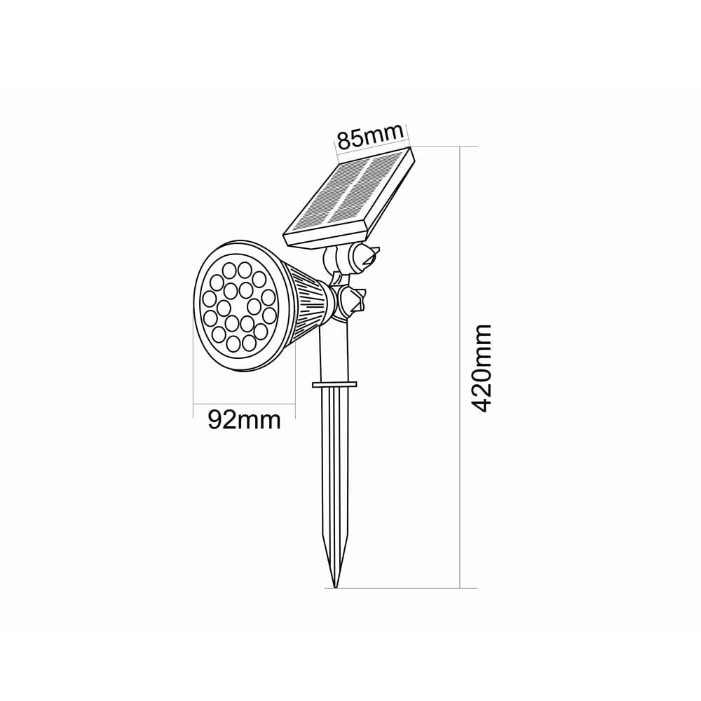 Forlife Solar Bahçe Çim Armatürü 18W Amber Fl-3126