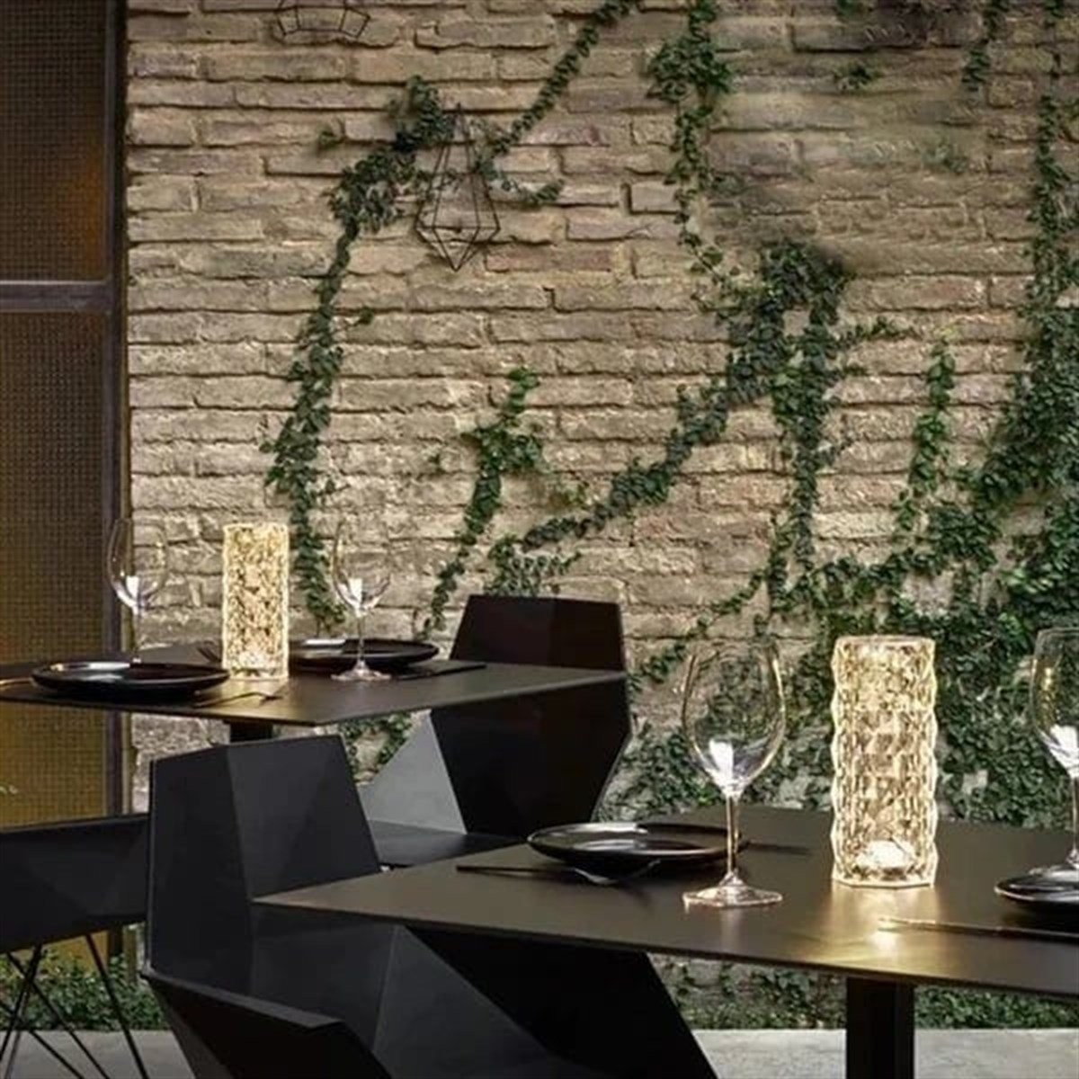 Forlife Kristal Şarjlı Led Masa Lambası ve Abajur Fl-8076