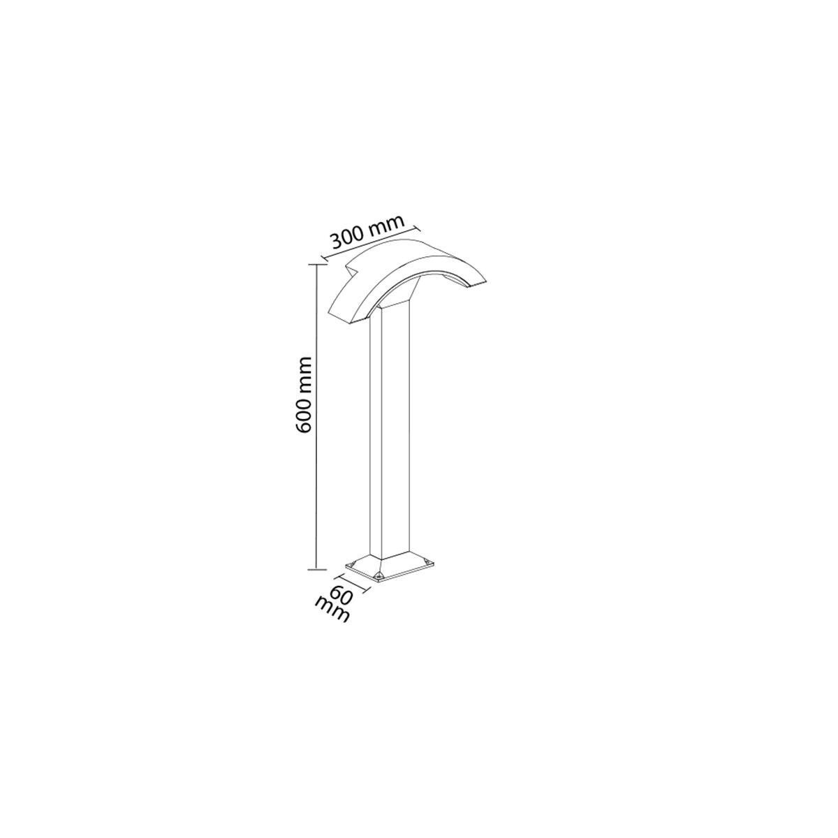 Forlife Bollard Bahçe Armatürü Gürgen 60cm 10W 3200k Gün Işığı FL-1795