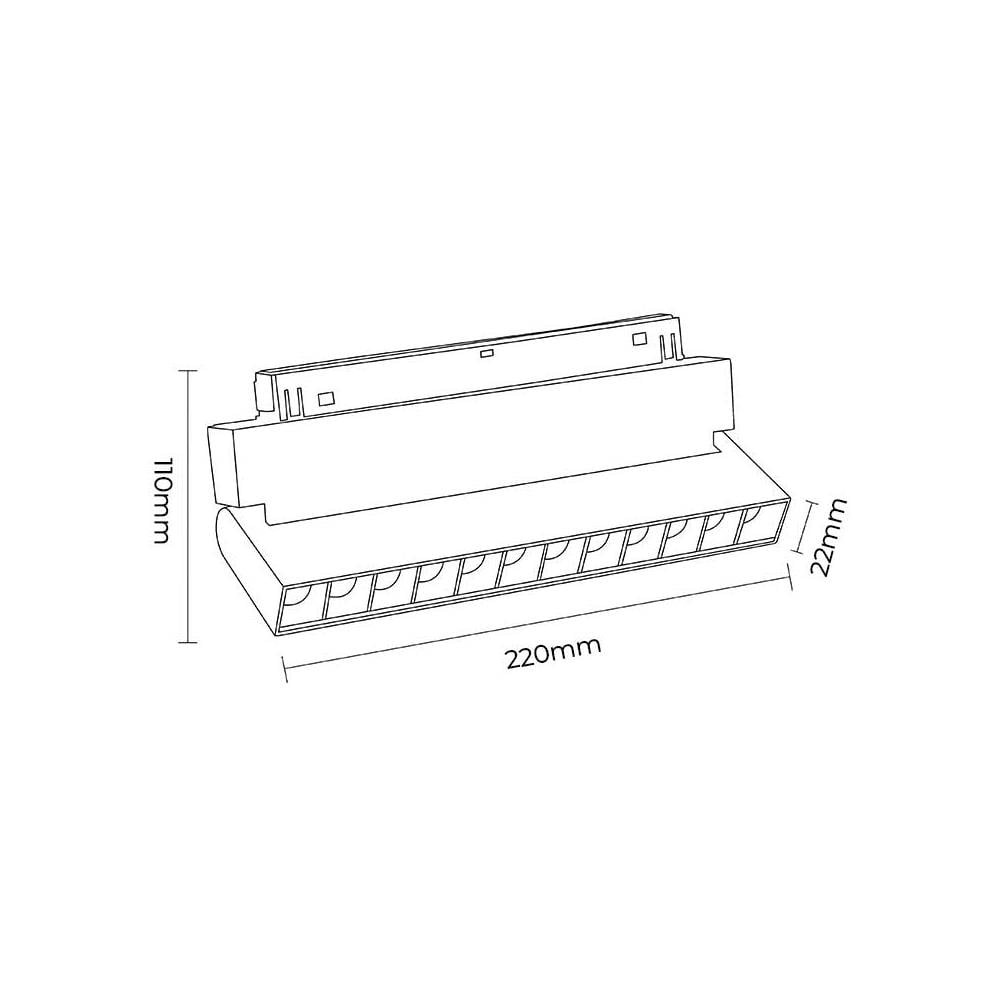Forlife Silver Lensli Hareketli Magnet Armatür 12W 6500K Beyaz FL-5522 S