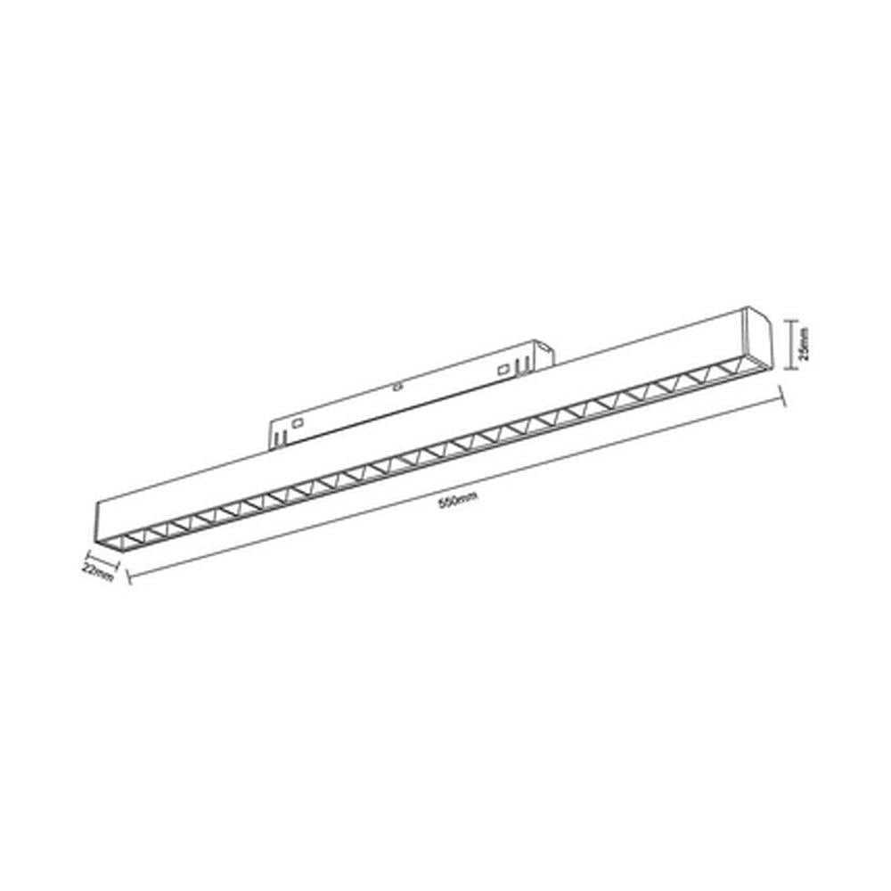 Forlife Beyaz Lensli Dimlenebilir Magnet Armatür 24W 4000K Ilık Beyaz FL-5514 WD