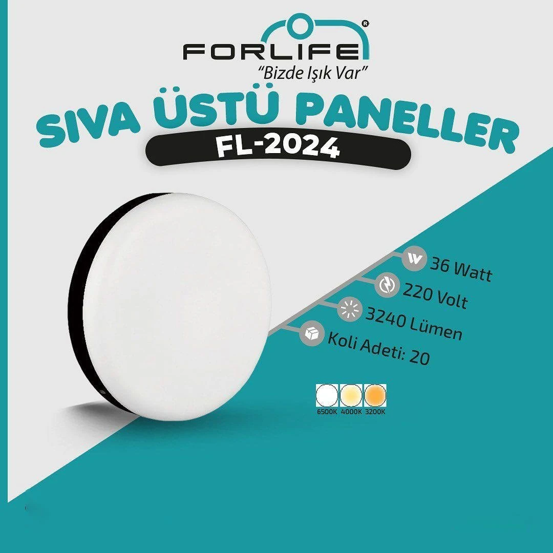 Yeni Nesil Sıva Üstü Panel 36W Fl-2024