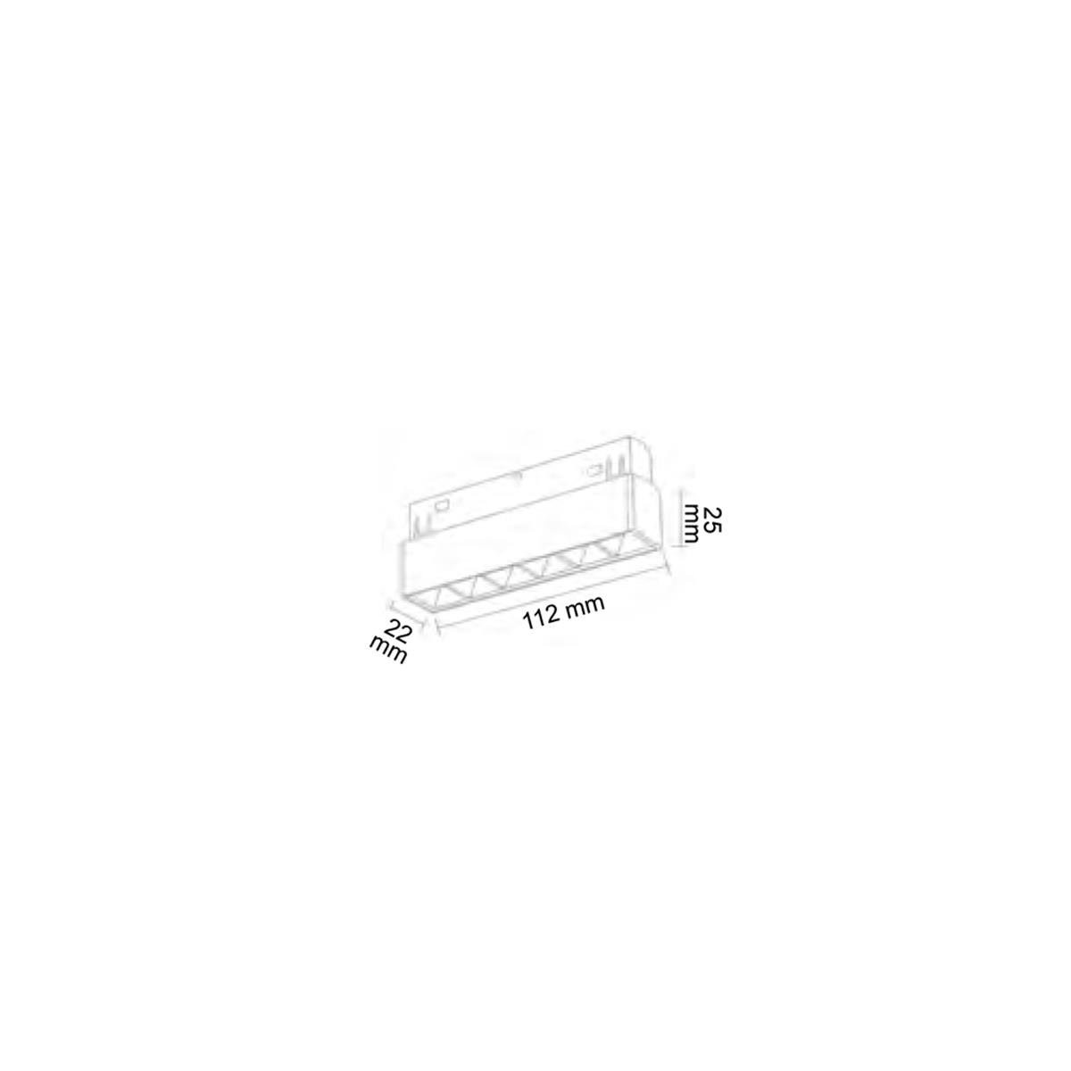 Forlife Silver Kompakt Lensli Magnet Armatür 6W 3200k Gün Işığı FL-6611 S