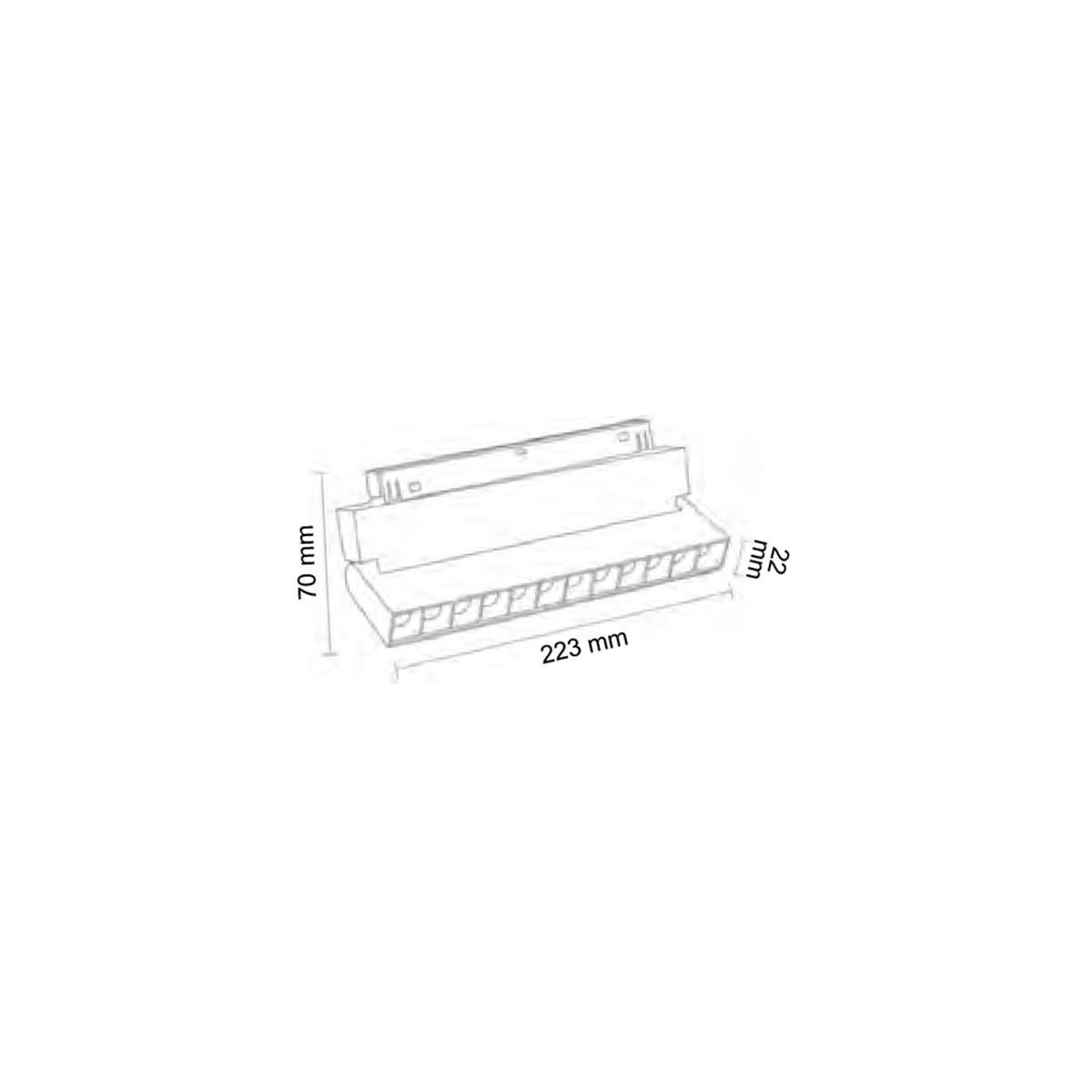 Forlife Silver Kompakt Lensli Hareketli Magnet Armatür 12W 4000k Ilık Beyaz FL-6622 S