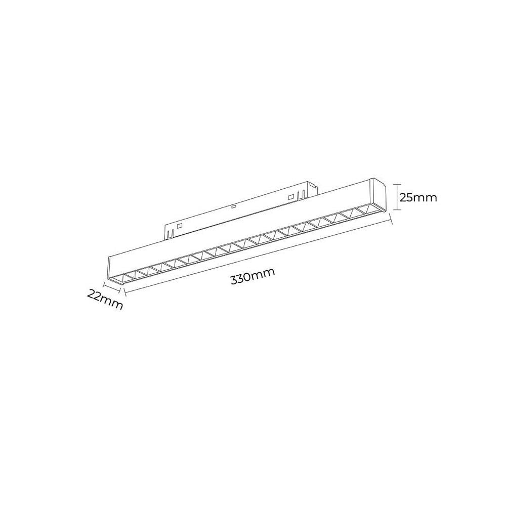Forlife Siyah Lensli Magnet Armatür 18W 3200K G.ışığı FL-5513