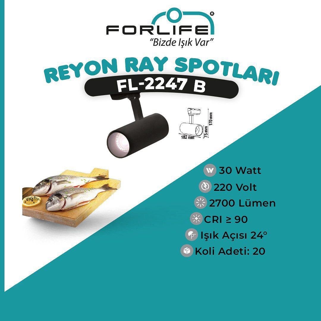 Forlife Ray Spot Armatür Balık Reyonu FL-2247 B
