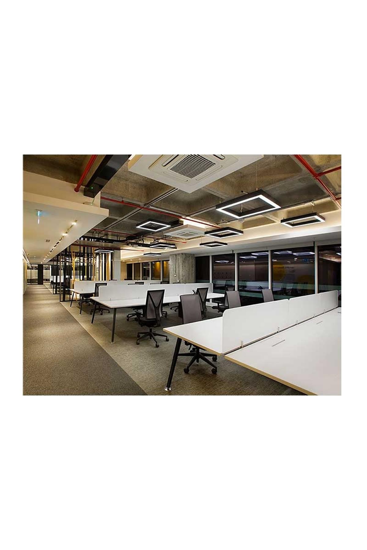 Forlife Kare Linear Armatür 100X100Cm 130W 6500K Beyaz Fl-99024