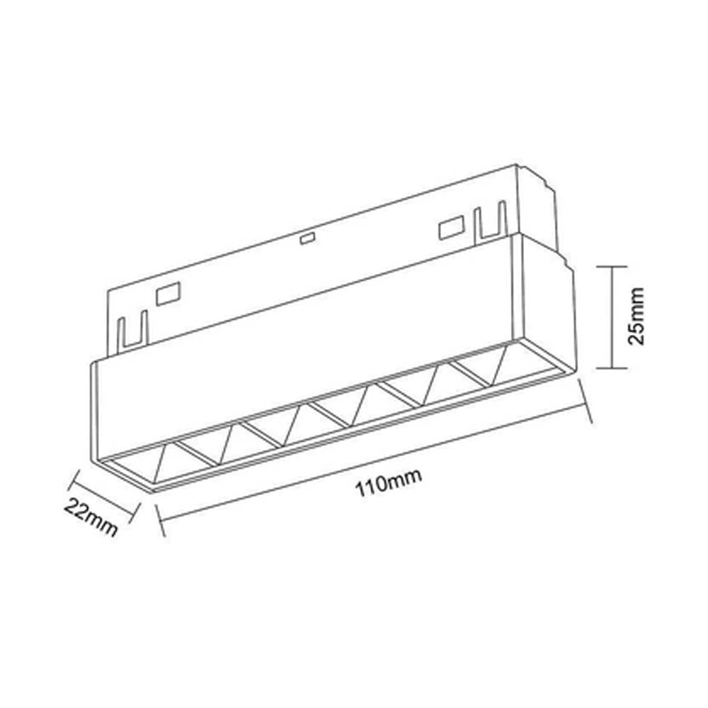 Forlife Siyah Lensli Dimlenebilir Magnet Armatür 6W 3200K Gün Işığı FL-5511 D