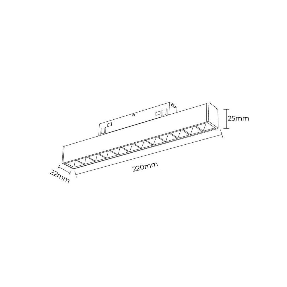 Forlife Siyah Lensli Magnet Armatür 12W 3200K G.Işığı FL-5512