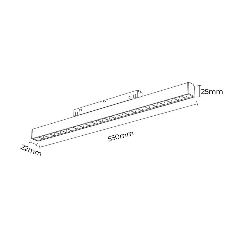 Forlife Beyaz Lensli Magnet Armatür 24W 6500K Beyaz FL-5514 W