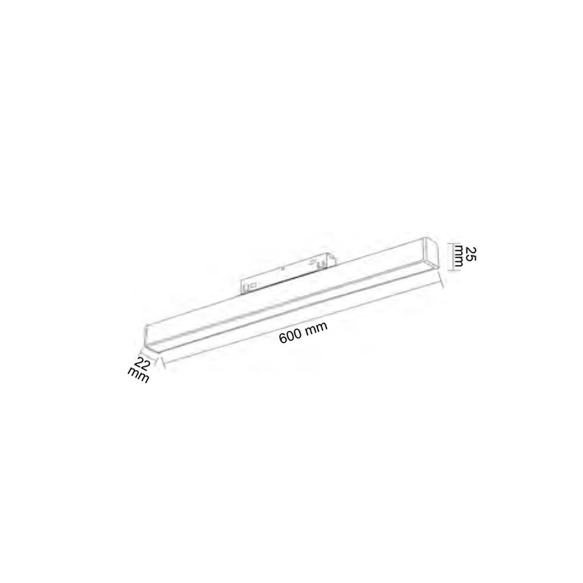Forlife Opak Difüzörlü Magnet Armatür 20W 3200k Gün Işığı FL-6602