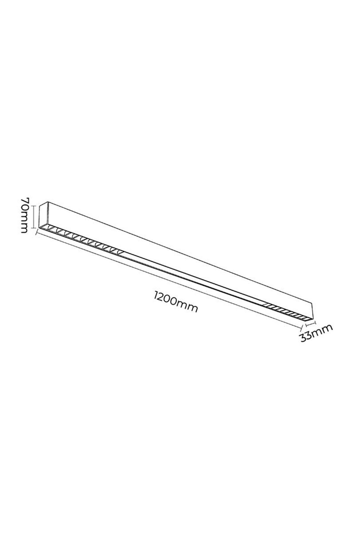Forlife Beyaz Lensli Yeni Nesil Linear 40W 4000K Ilık Beyaz Fl-5562 W