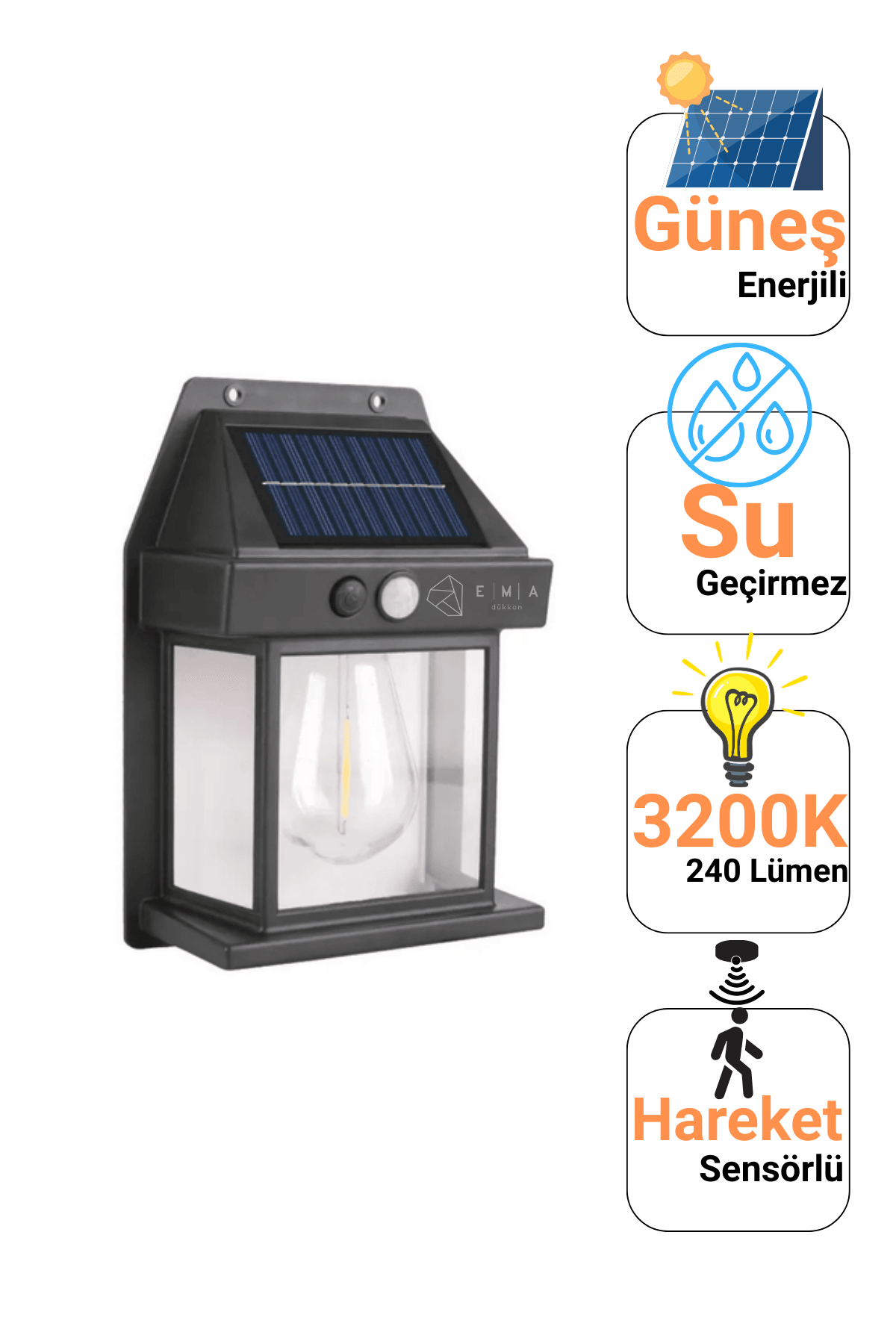 Forlife Solar Dekoratif Bahçe Armatürü 12W FL-3330