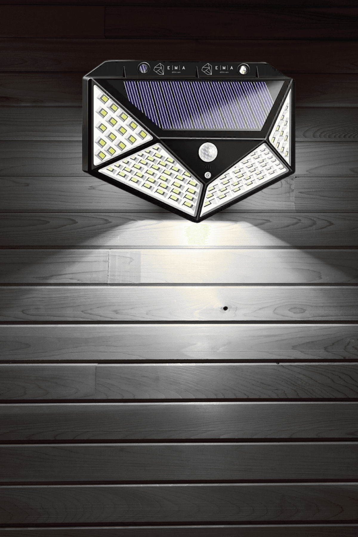 100 Ledli 6500K Solar Duvar Armatürü