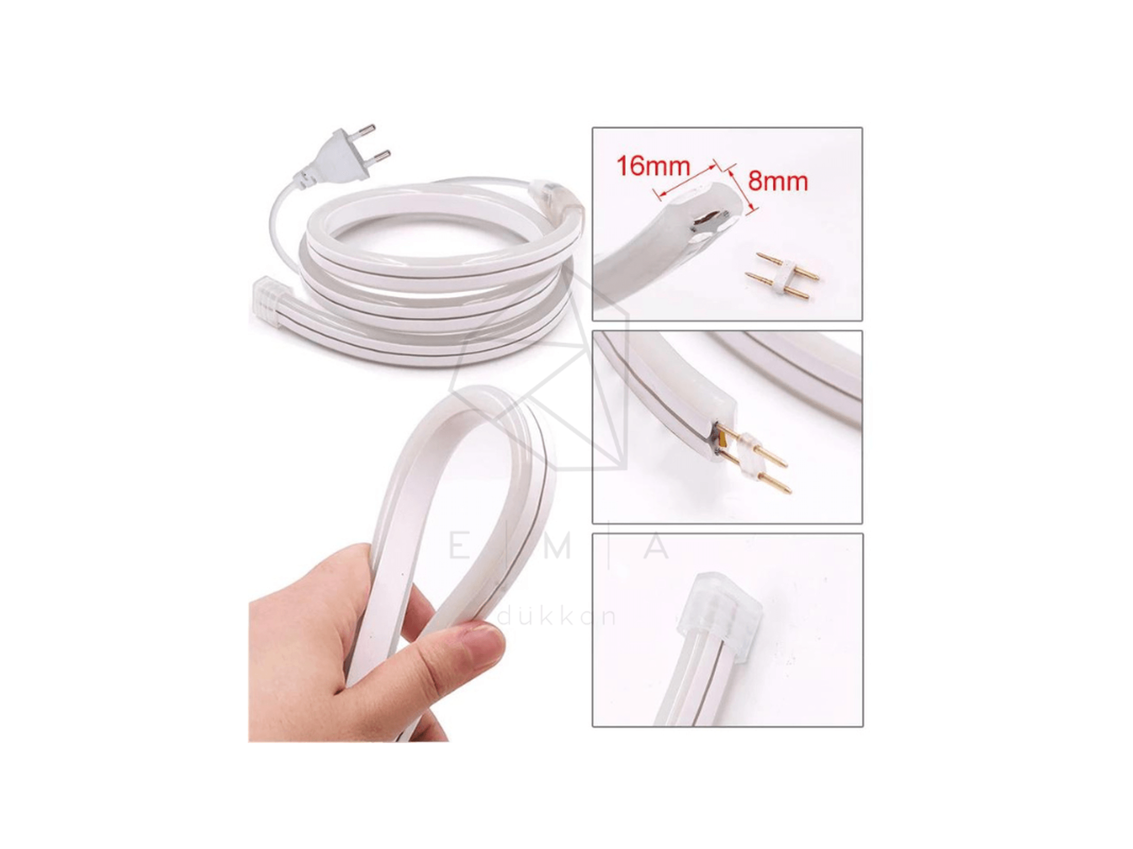220 Volt Kırmızı Neon Şerit Led