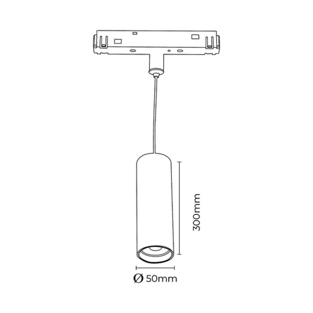 Forlife Magnet Sarkıt Dimlenebilir Armatür 12W 4000K Ilık Beyaz FL-5574 D