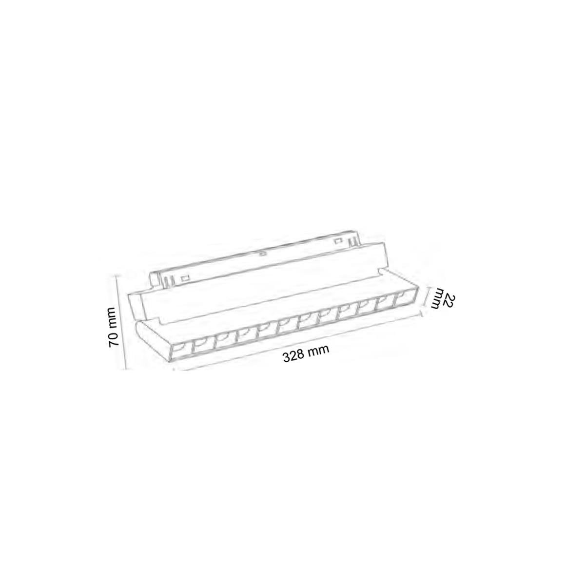 Forlife Siyah Kompakt Lensli Hareketli Magnet Armatür 12W 3200k Gün Işığı FL-6622