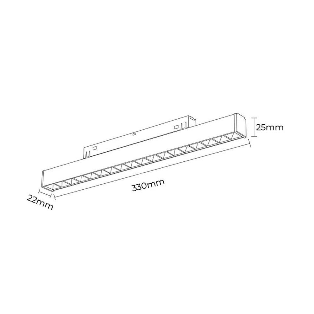 Forlife Siyah Lensli Magnet Armatür 18W 6500K Beyaz FL-5513