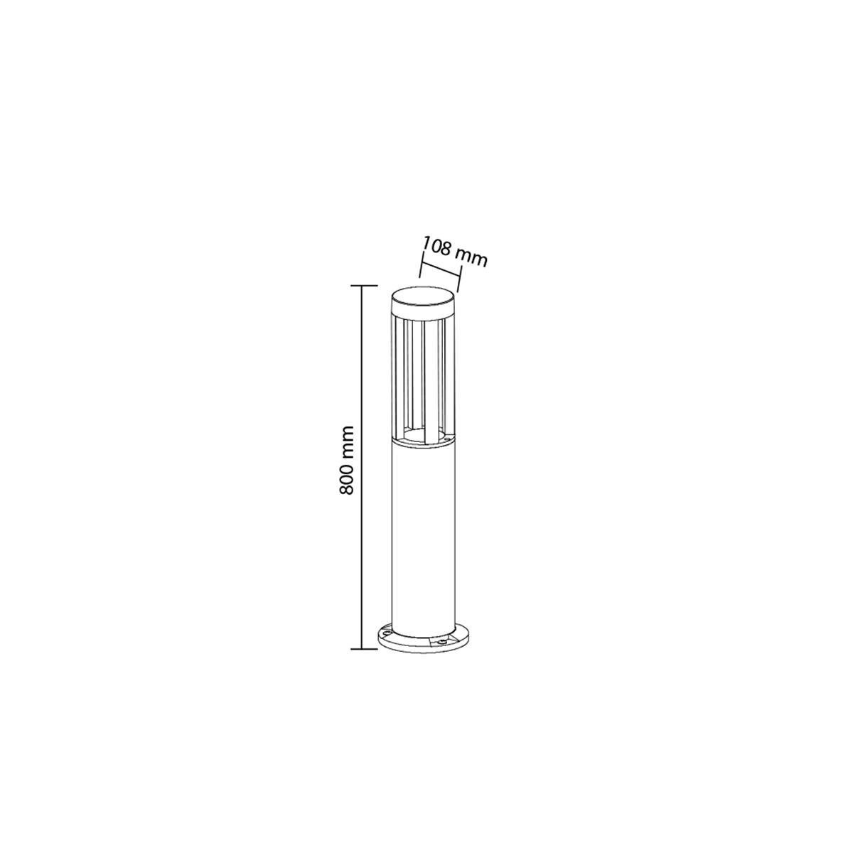 Forlife Bollard Bahçe Armatürü Kavak 80cm 12W 3200k Gün Işığı FL-1788
