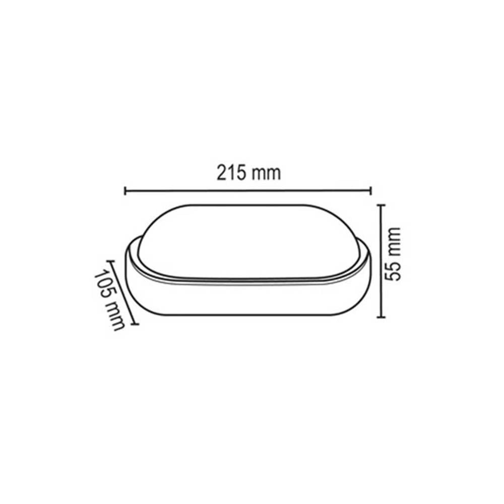 Forlife Glop Armatür İp44 15W Elips 6500K Beyaz Fl-1810 B