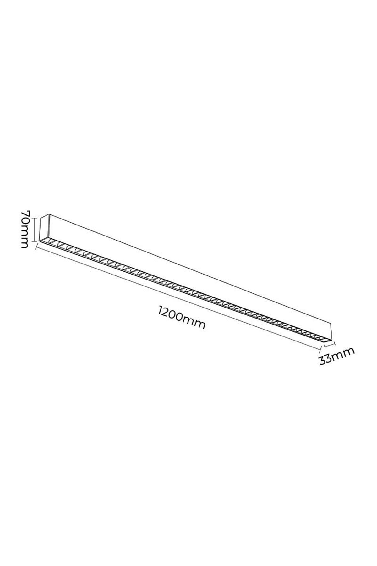 Forlife Beyaz Lensli Linear 40W 4000K Ilık Beyaz Fl-5561 W