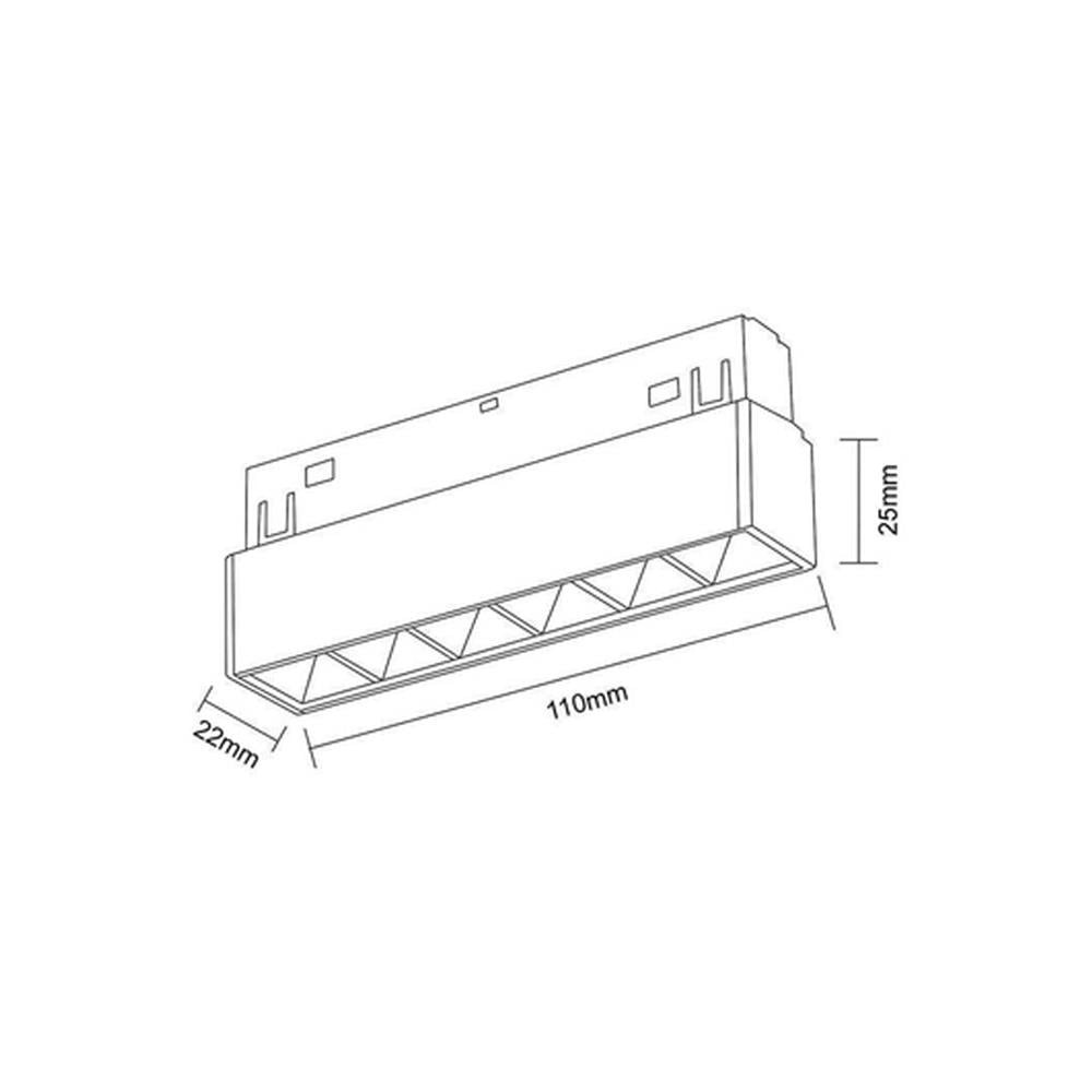 Forlife Beyaz Lensli Dimlenebilir Magnet Armatür 6W 4000K Ilık Beyaz FL-5511 WD
