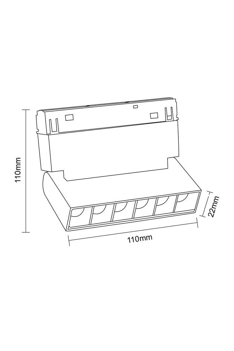 Forlife Silver Lensli Hareketli Dimlenebilir Magnet Armatür 6W 6500K Beyaz FL-5521 SD
