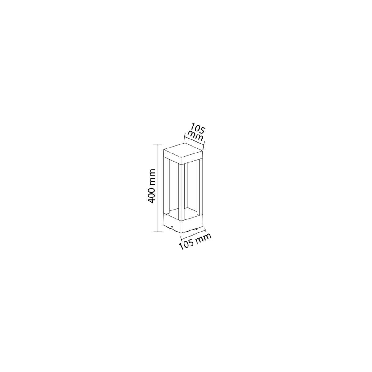 Forlife Bollard Bahçe Armatürü Meşe 40cm 7W 3200k Gün Işığı FL-1789