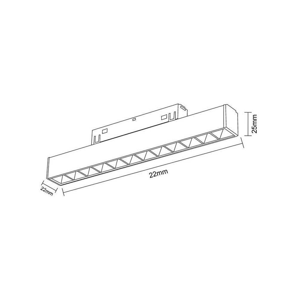 Forlife Silver Lensli Dimlenebilir Magnet Armatür 12W 4000K Ilık Beyaz FL-5512 SD