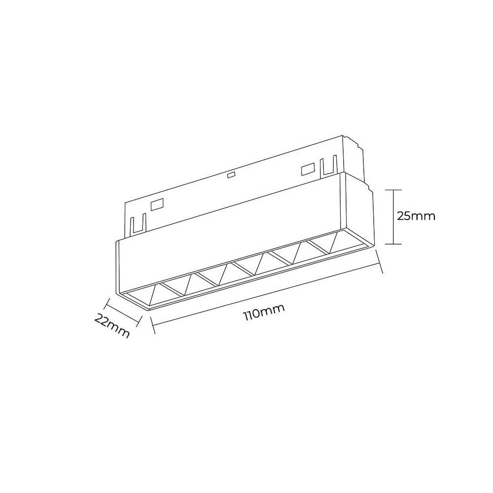 Forlife Beyaz Lensli Magnet Armatür 6W 6500K Beyaz FL-5511 W