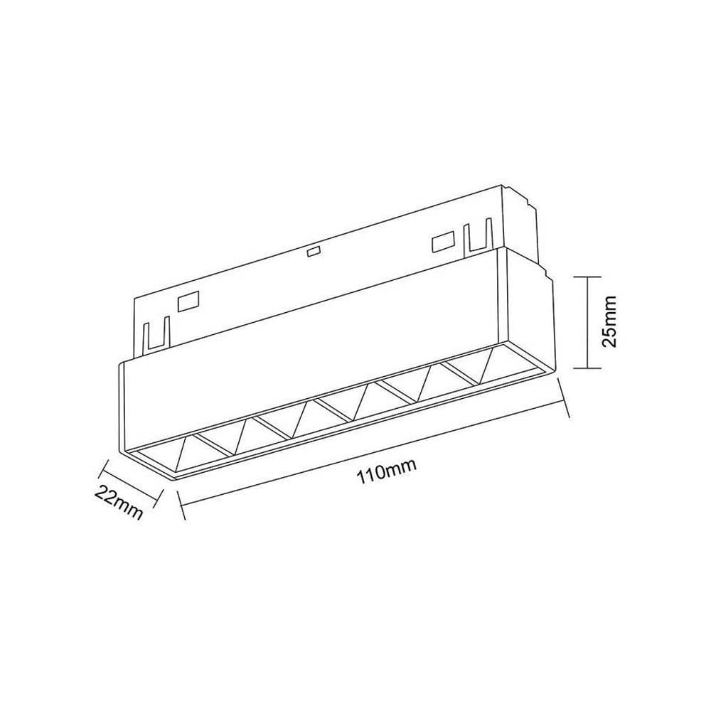 Forlife Beyaz Lensli Dimlenebilir Magnet Armatür 6W 6500K Beyaz FL-5511 WD