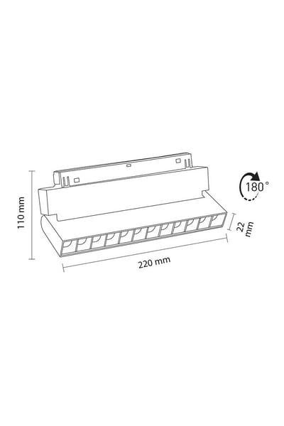 Forlife Silver Lensli Hareketli Dimlenebilir Magnet Armatür 12W 4000K Ilık Beyaz FL-5522 SD