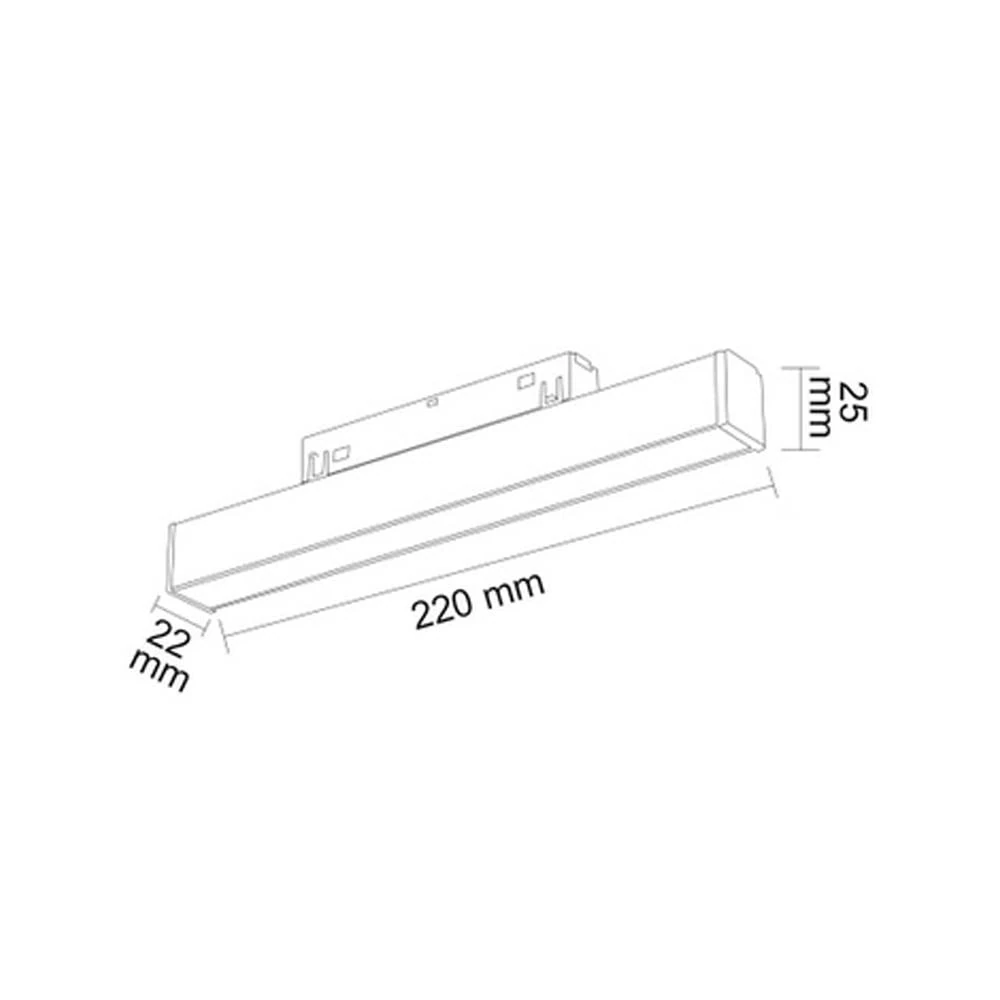 Forlife Opak Difüzörlü Dimlenebilir Magnet Armatür 10W 3200K Gün Işığı FL-5501 D