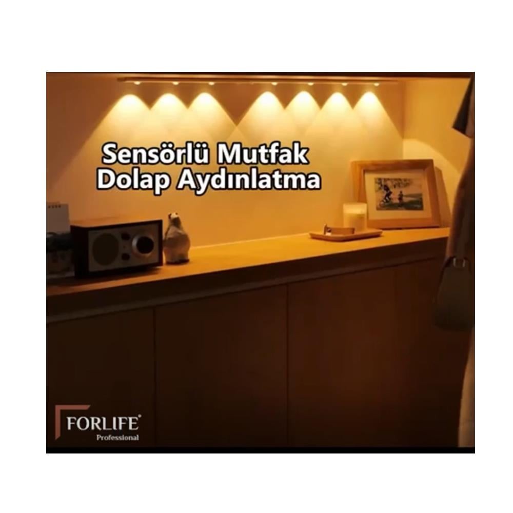 Forlife Şarjlı Sensörlü Mutfak Dolabı Ve Tezgah Altı Aydınlatma Fl-8102