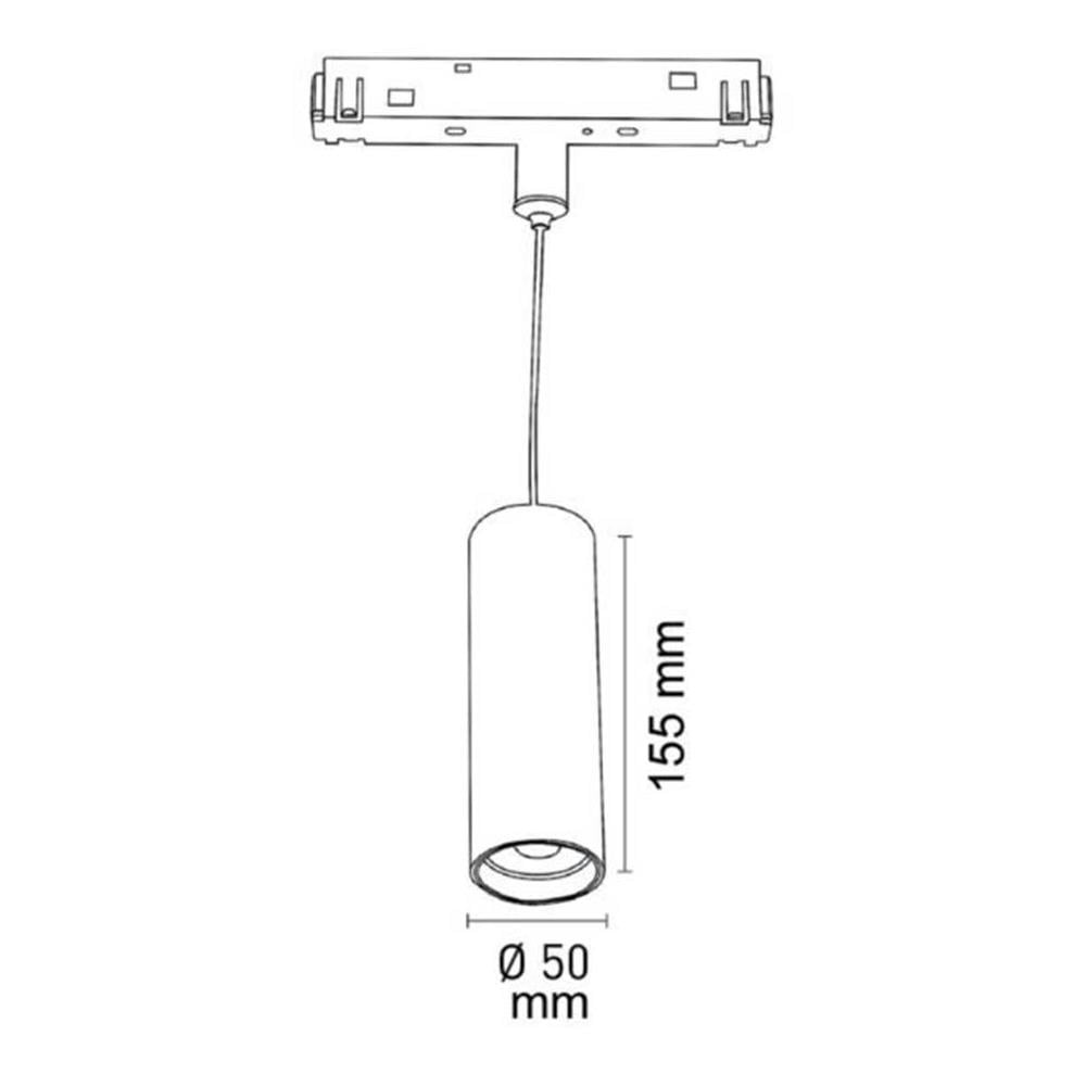 Forlife Magnet Sarkıt Dimlenebilir Armatür 6W 3200K Gün Işığı FL-5573 D