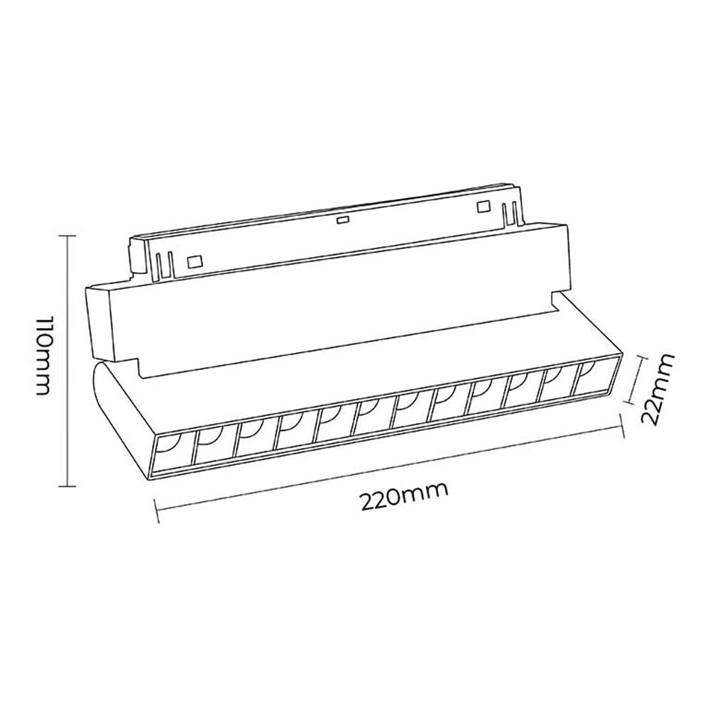 Forlife Beyaz Lensli Hareketli Magnet Armatür 12W 4000K Ilık Beyaz FL-5522 W