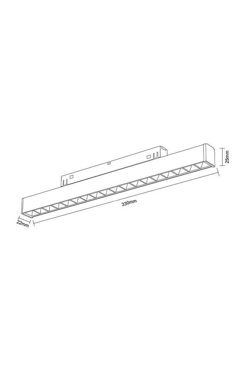 Forlife Siyah Lensli Dimlenebilir Magnet Armatür 18W 3200K Gün Işığı FL-5513 D