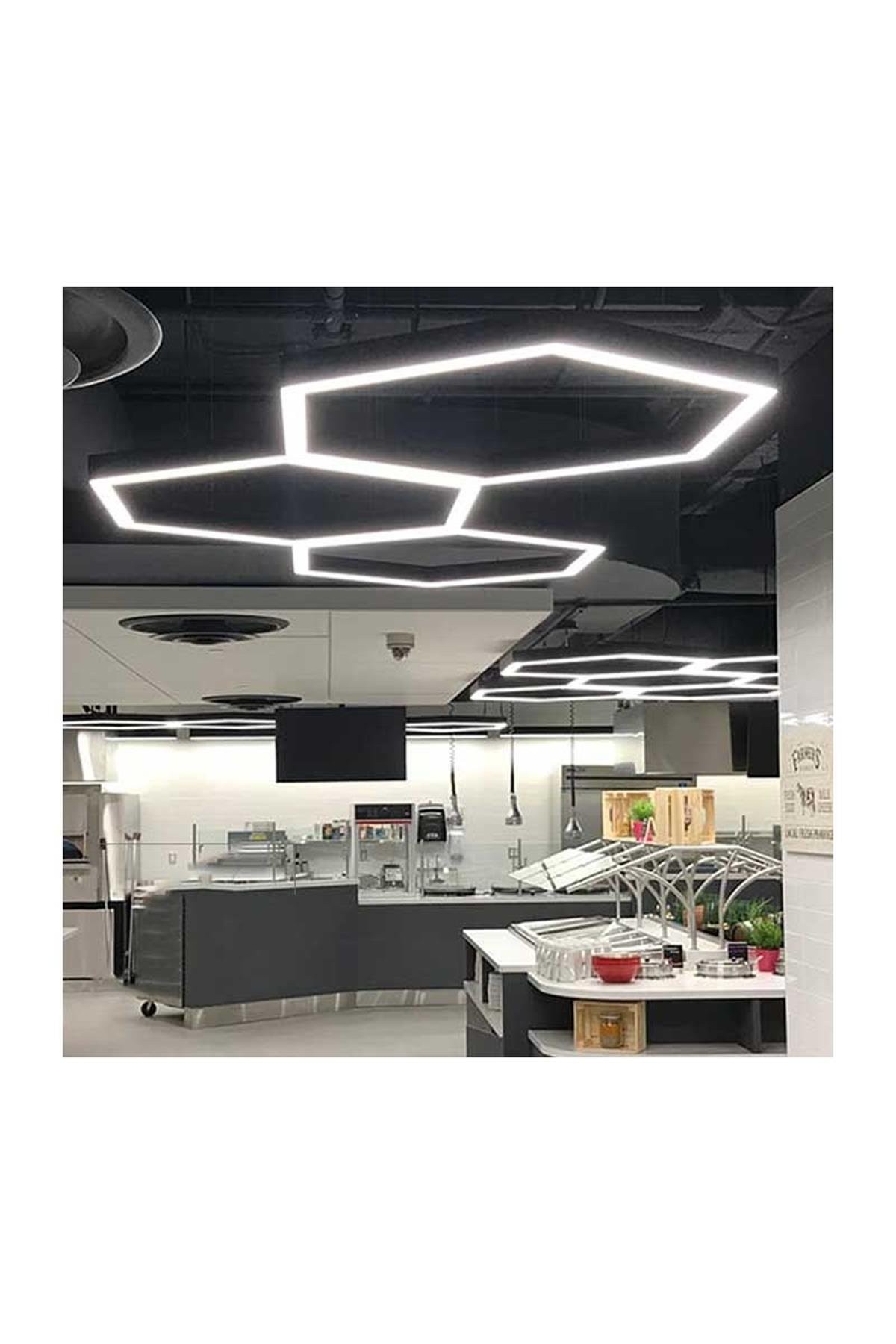 Forlife Altıgen Linear Armatür Kol 30Cm 60W 6500K Beyaz Fl-99035